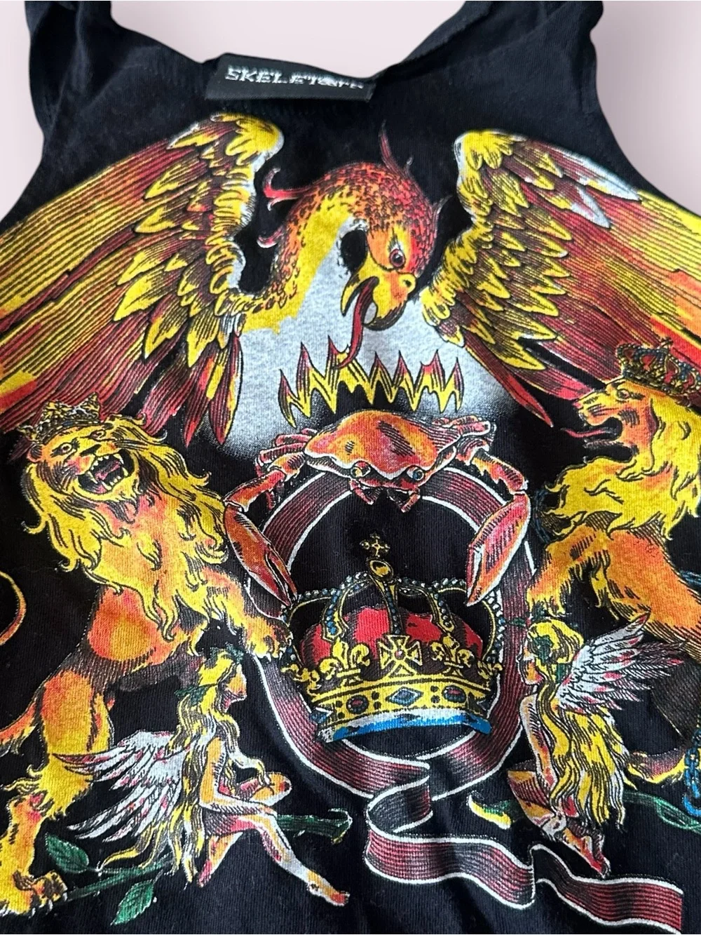 Baby Skeletots Queen Graphic Black Romper Queen Crest Rock Band